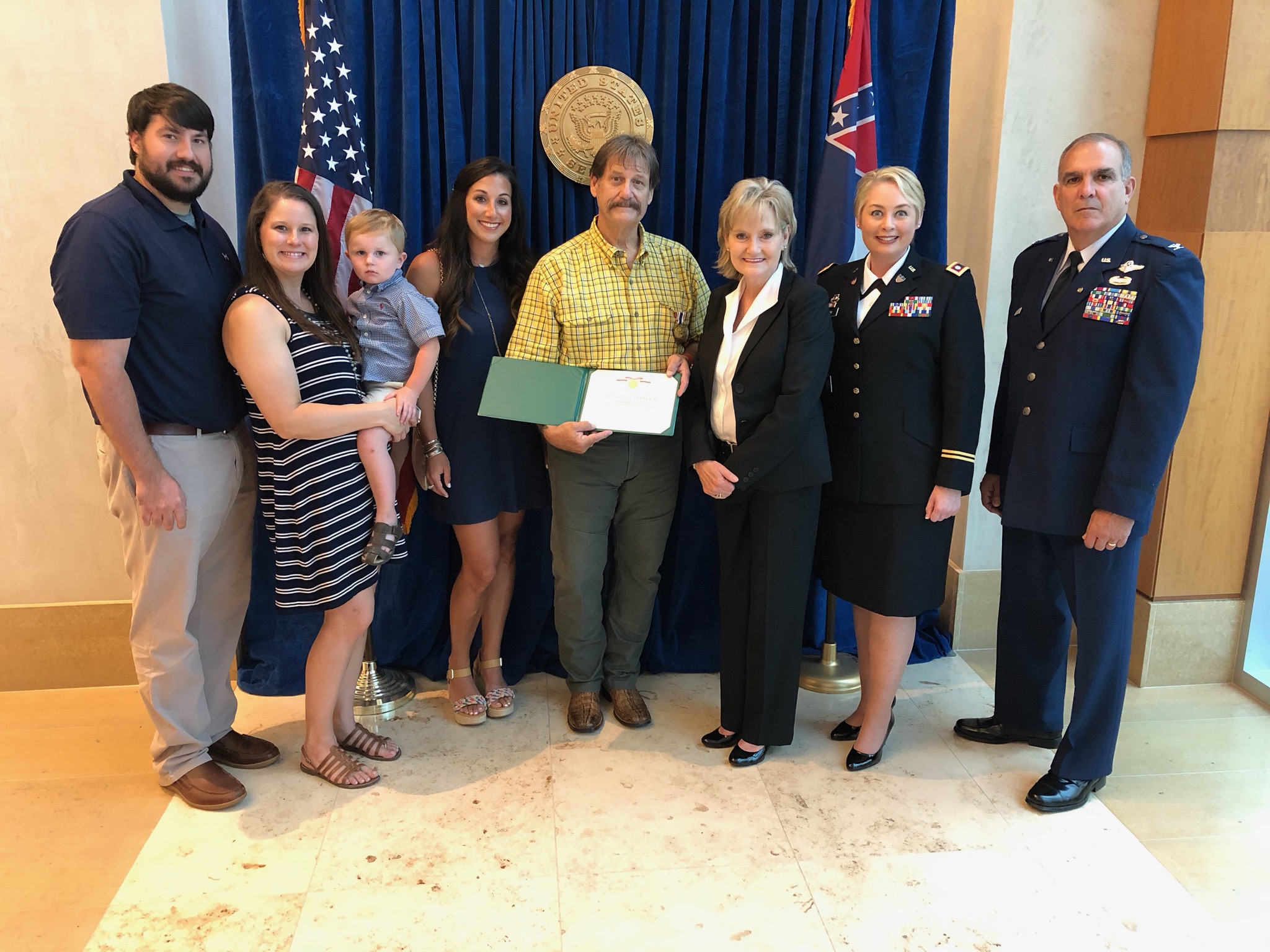 Jay Blount and Family - Defense of Freedom Medal 