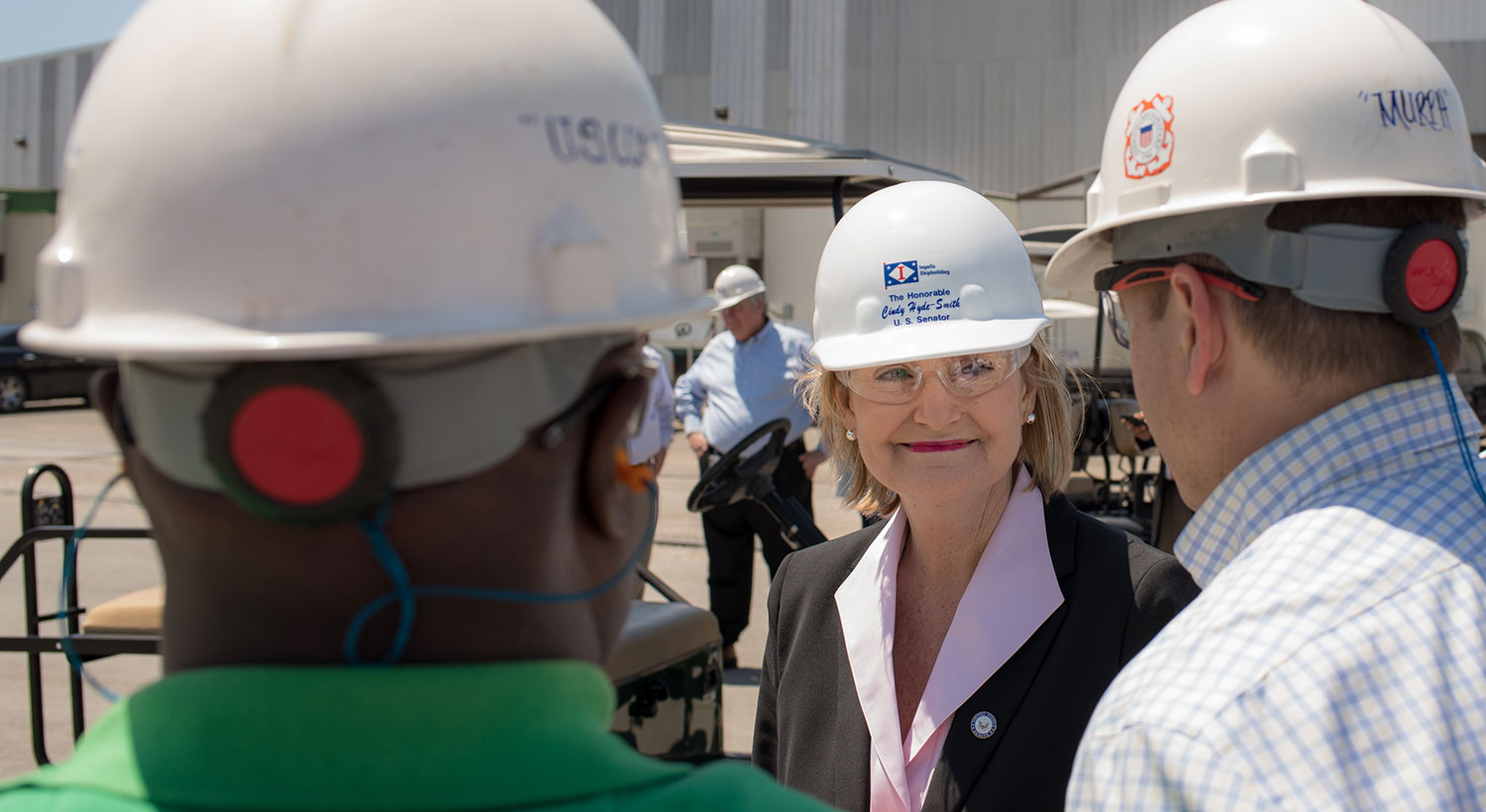 Senator Hyde-Smith visits shipyard workers at Huntington Ingalls in Pascagoula