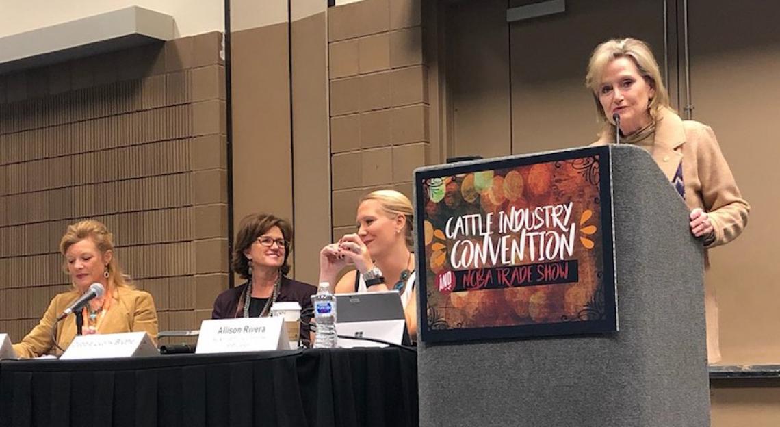 Senator Hyde-Smith addresses a session of the National Cattlemen's Beef Association's Cattle Industry Convention. (Feb. 1, 2019) 