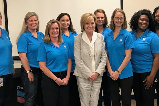 Senator Hyde-Smith tours the Chevron Pascagoula plant and enjoys lunch with Chevron's Women's Network
