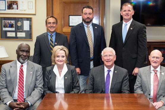 Senators Hyde-Smith and Wicker discuss infrastructure and flood control with Mississippi Levee Board and Yazoo Delta Levee Board members
